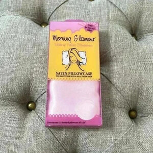 Pink satin pillowcase